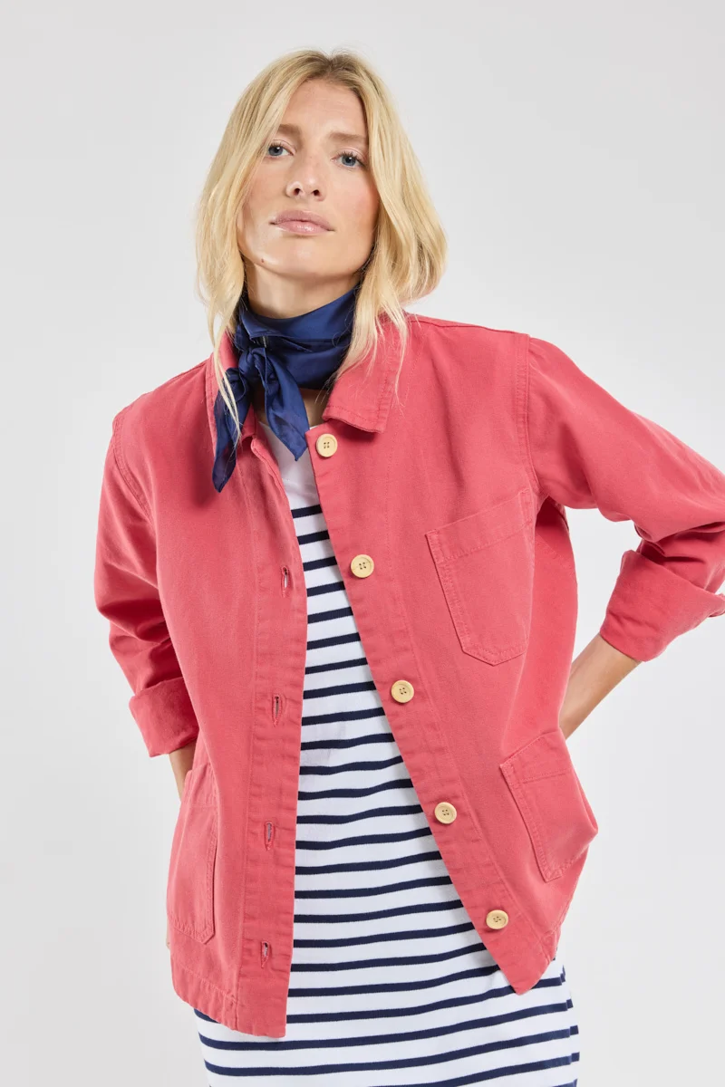 Veste pêcheur Femme Armor Lux coton canvas Garnet Rose