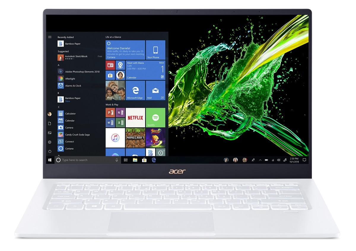 Acer Swift 5 SF514-54GT Ordinateur portable ultrafin tactile Blanc