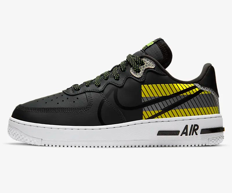Nike Air Force 1 React LX Anthracite/Volt/Rouge Habanero/Noir