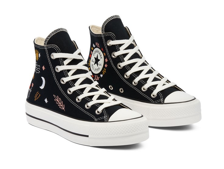 Converse Chuck Taylor All Star Plateform It's Okay To Wander montante black/vintage white/multi