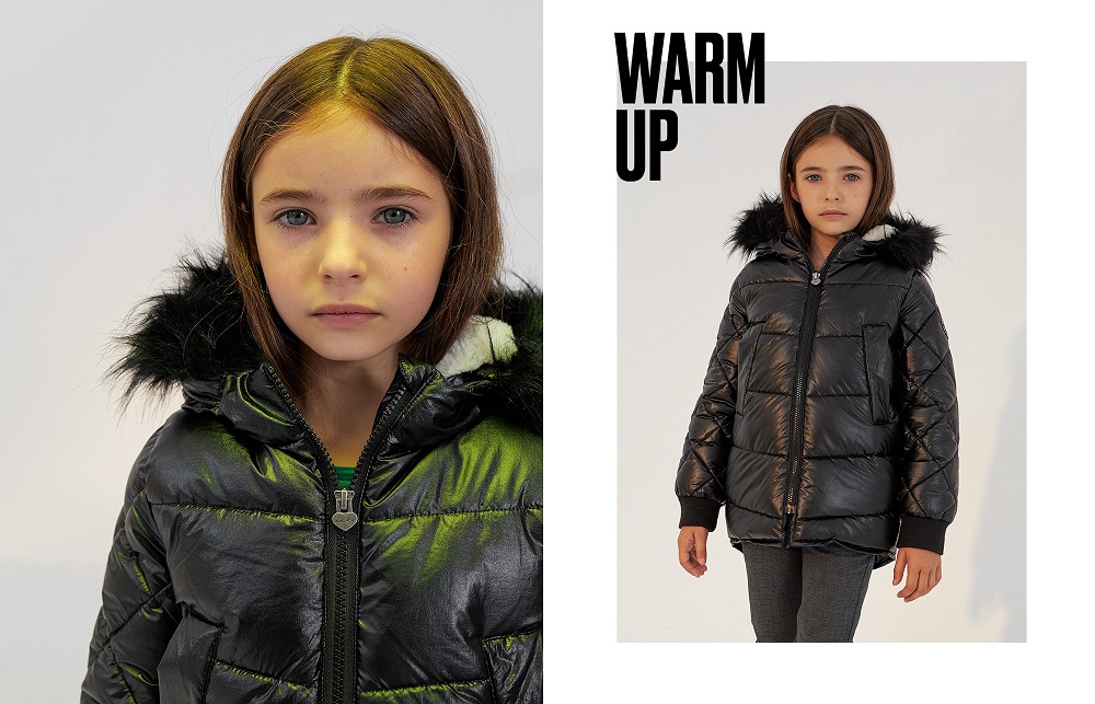 Doudoune noir enduit Fille Ikks capuche fourr e Black Friday