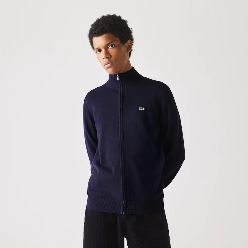 gilet lacoste homme bleu marine