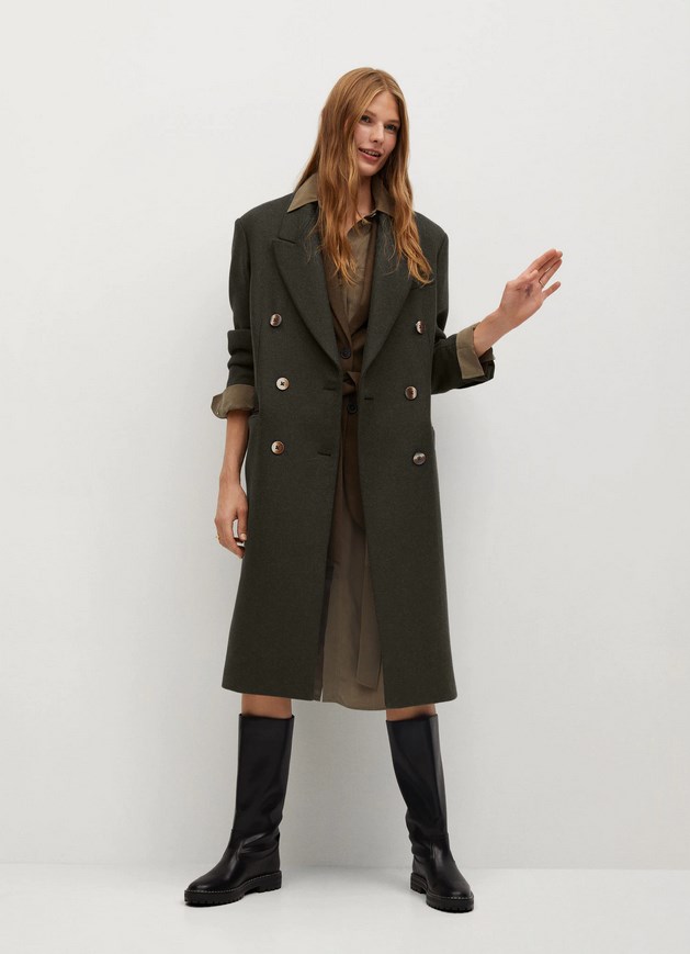 manteau mi long femme mango