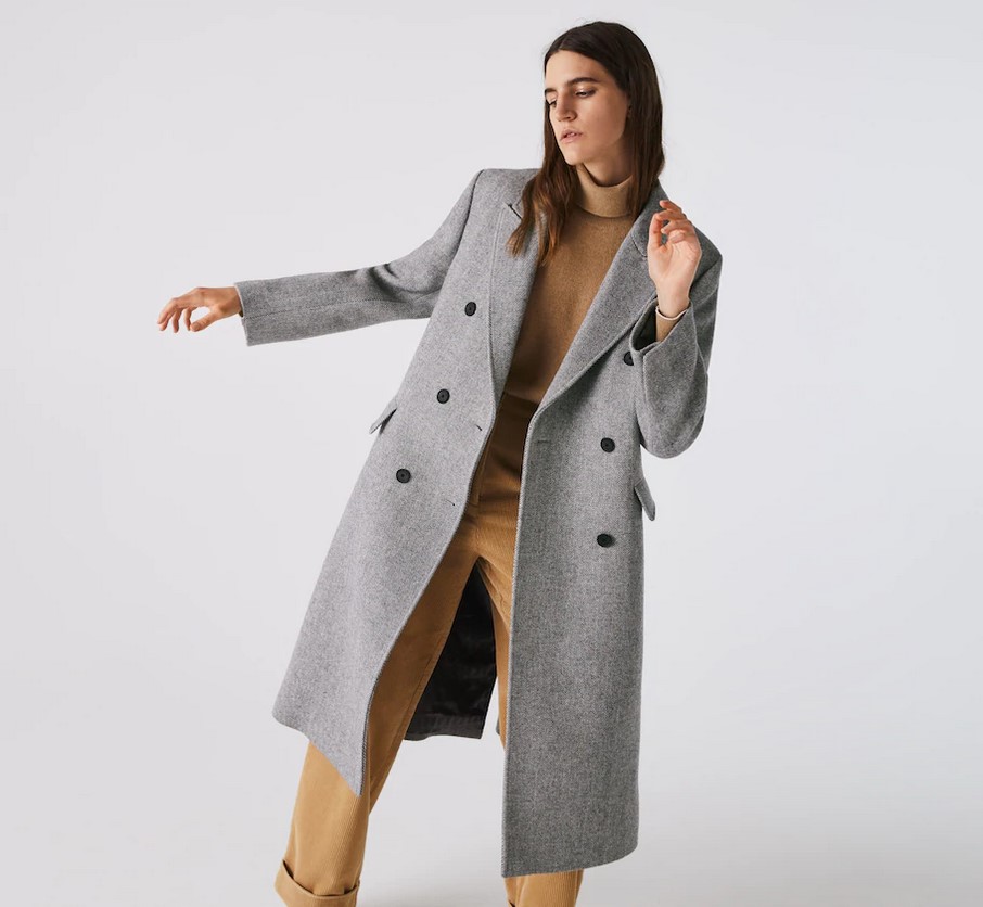 long manteau femme gris