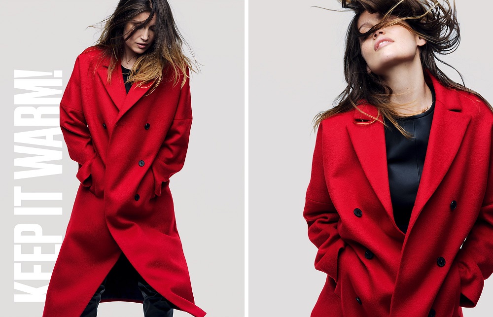 ikks manteau rouge