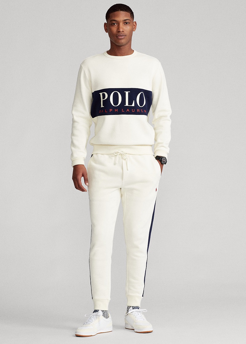 Polo Ralph Lauren Pantalon de jogging en molleton Crème chic 