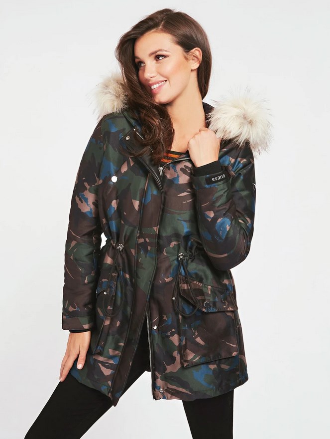PARKA FAUSSE FOURRURE Guess Camouflage