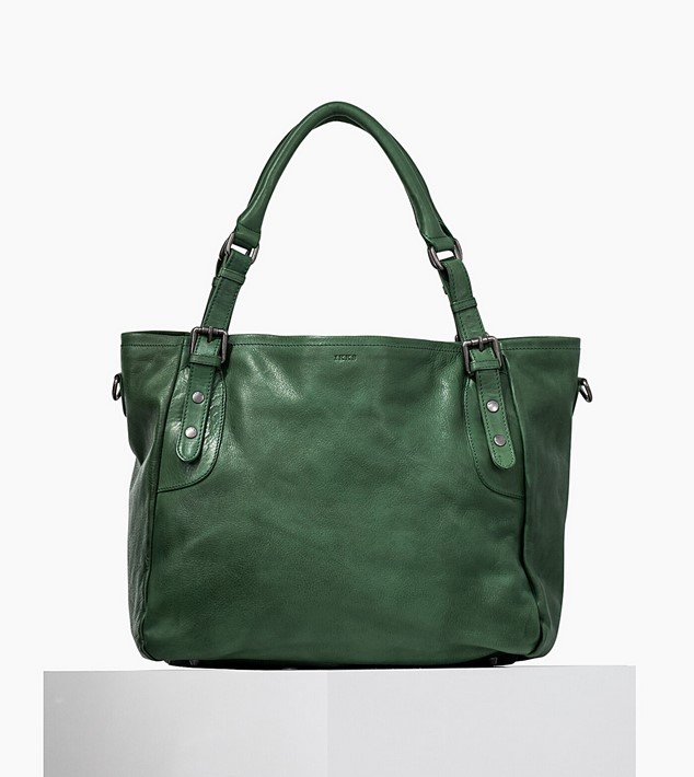 Sac cabas The Artist IKKS en cuir vert