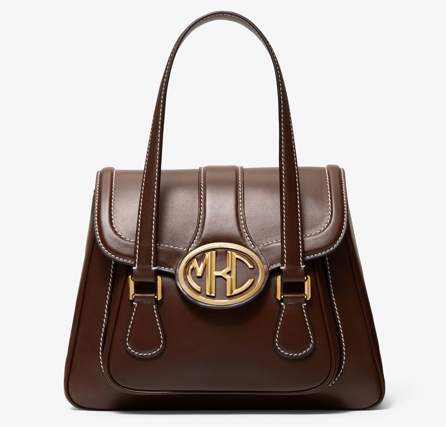 Michael Kors Collection Sac porté main Monogramme de taille moyenne en cuir