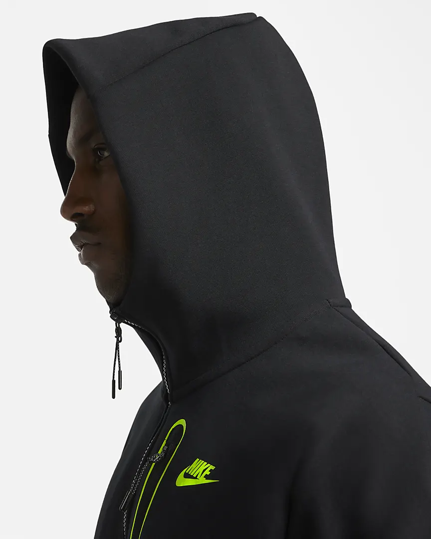 Nike Sportswear Tech Fleece Full-Zip Noir/Volt pour Homme