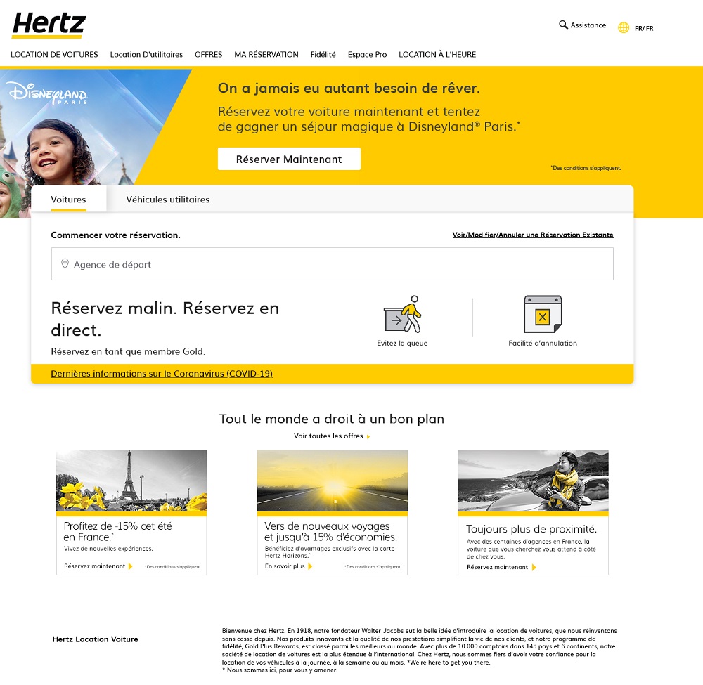 Hertz location voiture, Hertz location auto, Hertz vehicule utilitaire 