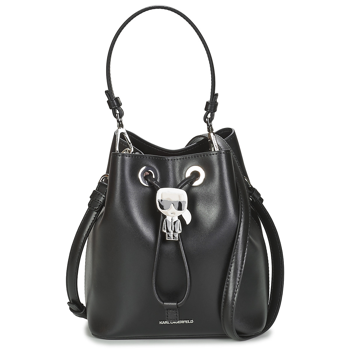Karl Lagerfeld K IKONIK BUCKET BAG Noir Soldes Sacs main