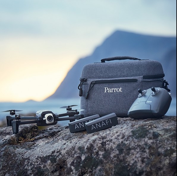 Pack Drone 4K Parrot Anafi Extended Noir + Télécommande + 2 Batteries + Housse 