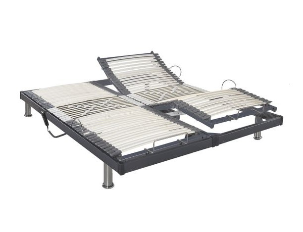  Sommier relaxation 2x80x200 cm DREAMEA S50 gris anthracite