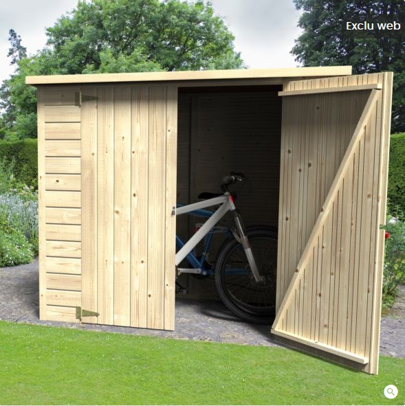 Abri à vélos BIKE BOX en bois 1.88 m²