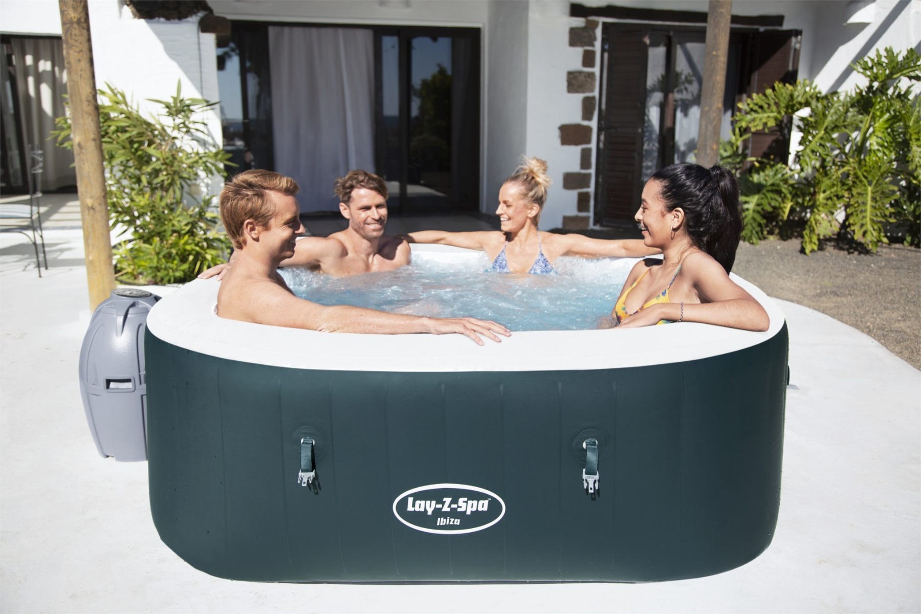 BESTWAY Spa gonflable carré Lay-Z-Spa Ibiza Airjet