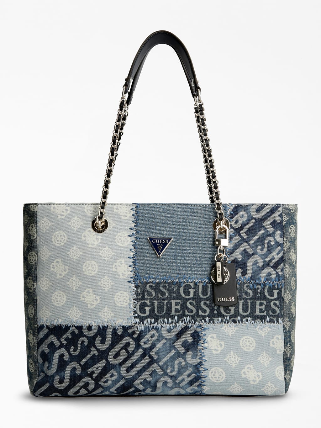 CABAS CESSILY JEAN Guess Bleu Multi