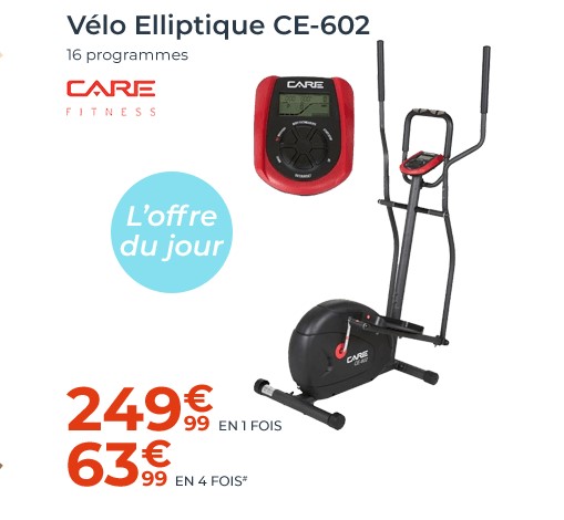 CARE Vélo Elliptique CE-602 16 programmes