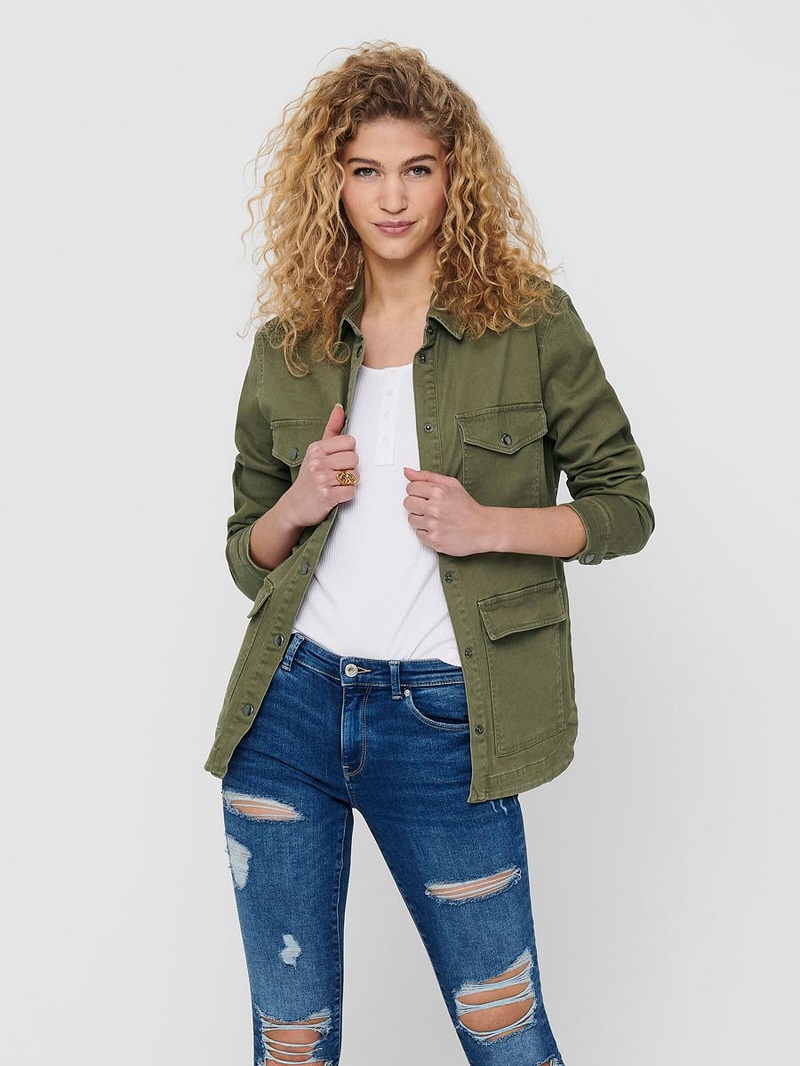 ONLY CARGO VESTE Vert/Kalamata - Veste Femme Only 