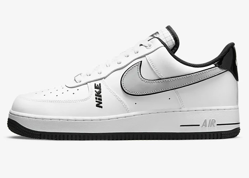 Nike Air Force 1 '07 LV8 Baskets Basses Blanc/Noir/Gris loup/Blanc