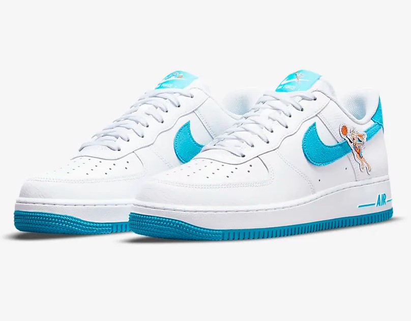 Nike Air Force 1 '07 x Space Jam : A Legacy Blanc/Blanc/Bleu fureur clair pour Homme