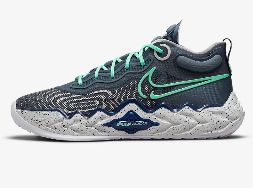 Nike Air Zoom G.T. Run Baskets Basses Ardoise arsenal/Bleu néant/Poudre de photons/Vert phosphorescent 