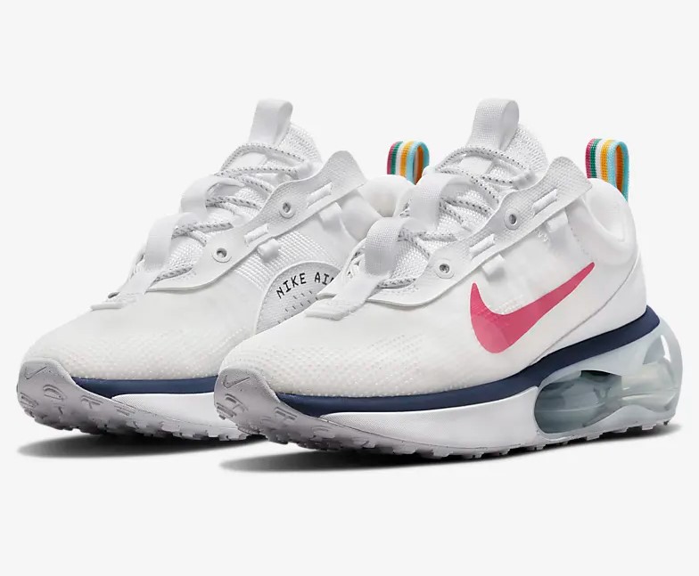 Nike Air Max 2021 Baskets Basses Blanc/Bleu orage/Platine pur/Rose nomade