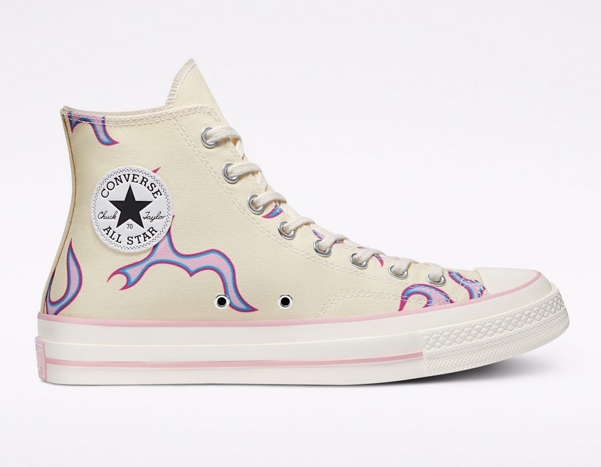 Converse Chuck 70 Flames Converse x GOLF WANG Jaune pastel/Fleur d'amandier