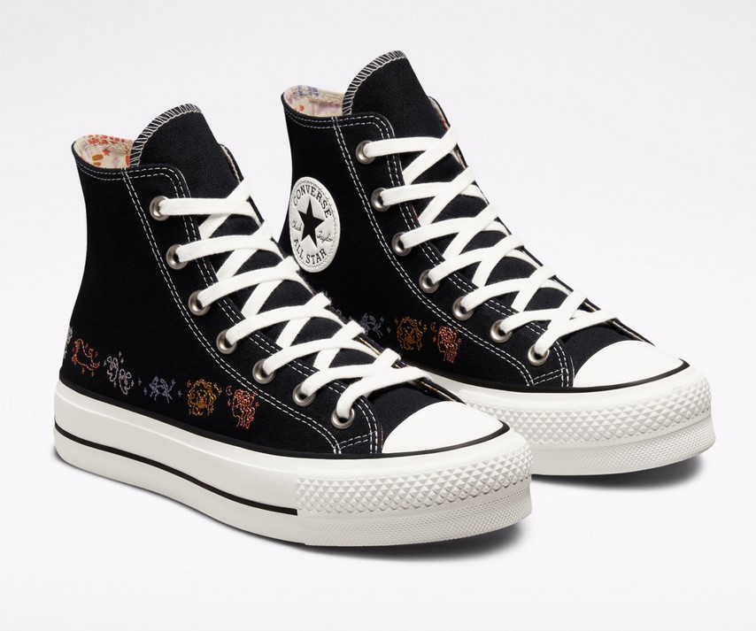 Converse Chuck Taylor All Star Mystic World Platform Noir/Aigrette/Multicolore