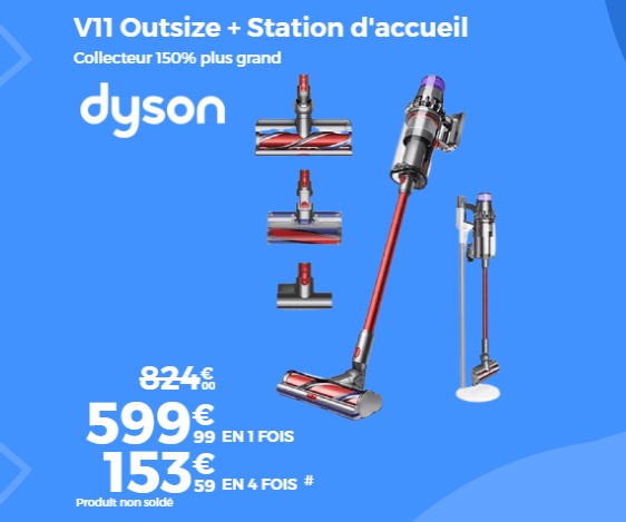 DYSON V11 Outsize + Station d'accueil Aspirateur balai sans fil