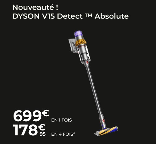 DYSON V15 Detect Absolute Aspirateur balai