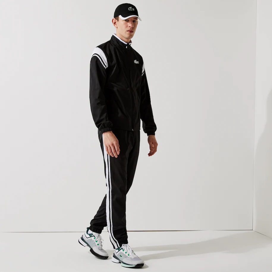 Ensemble de survêtement Lacoste SPORT léger avec détails contrastés Noir/Blanc