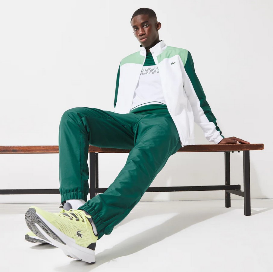 Ensemble de survêtement Lacoste SPORT léger color block Vert