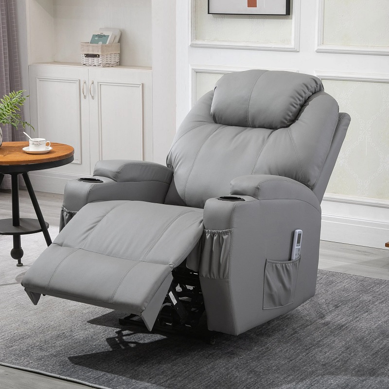 HOMCOM Fauteuil de relaxation et massage chauffant 