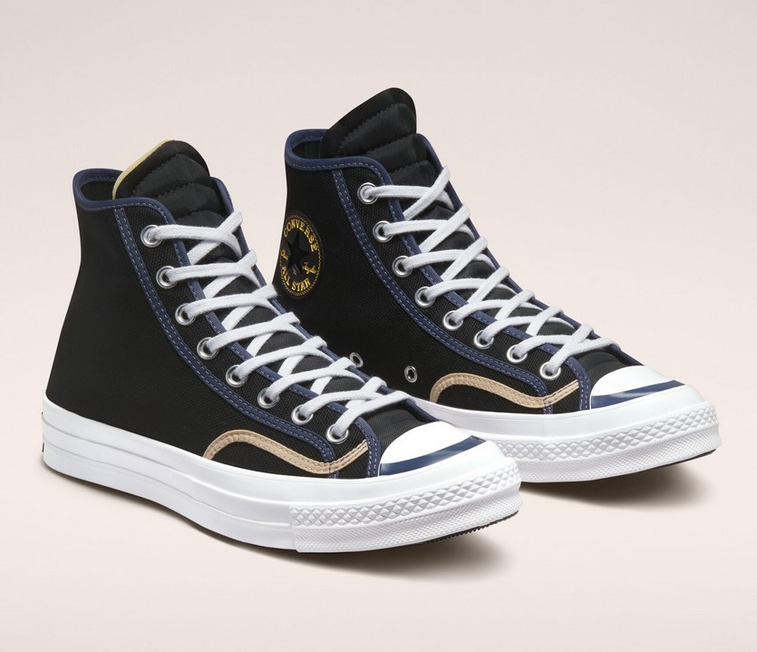 Converse Hybrid Texture Chuck 70 Varsity Baskets Montantes Noir/Acier/Blanc