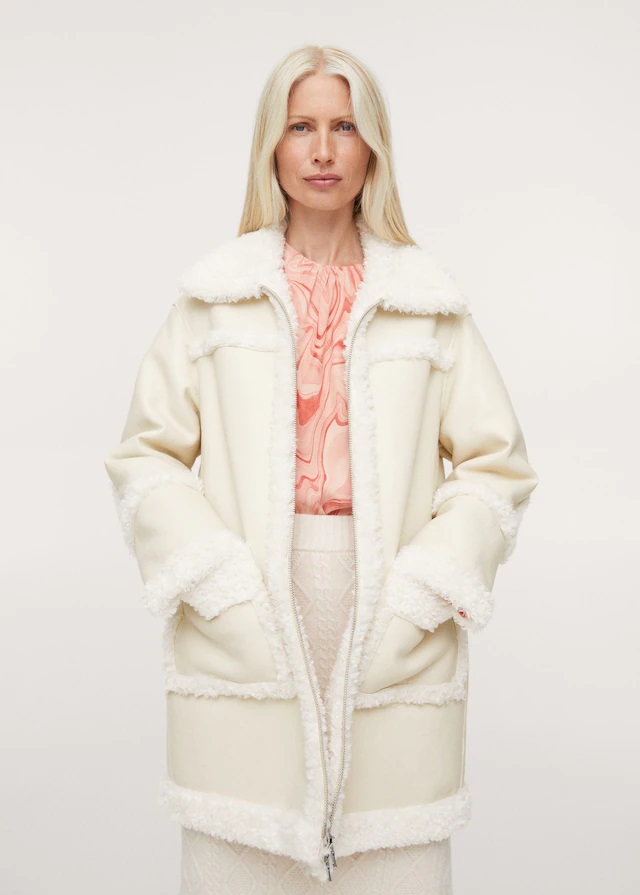 Manteau mouton sales femme mango