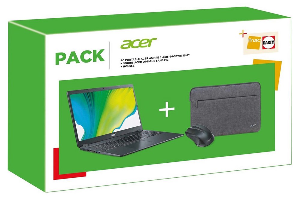 Pack PC Portable Acer Aspire 3 A315-56-33WN