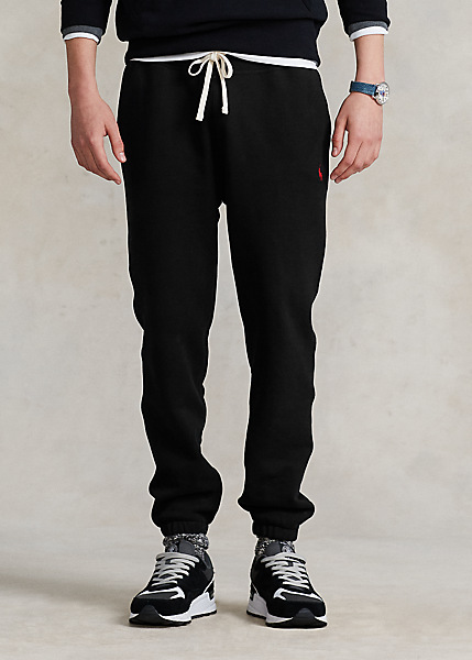Polo Ralph Lauren Pantalon de survêtement RL en molleton noir