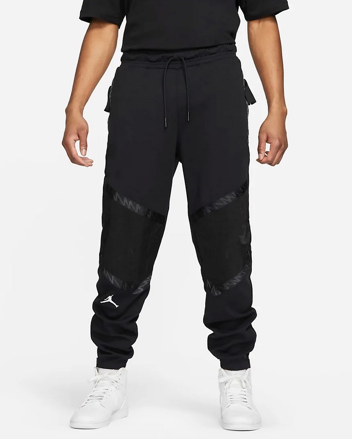 Jordan Dri-FIT Zion Pantalon en tissu Fleece Noir/Blanc