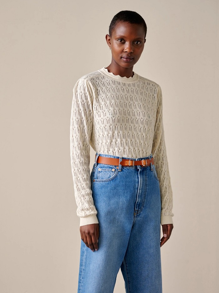 Pull Uhol Merinos BelleRose Ecru Pull Femme Smallable Iziva