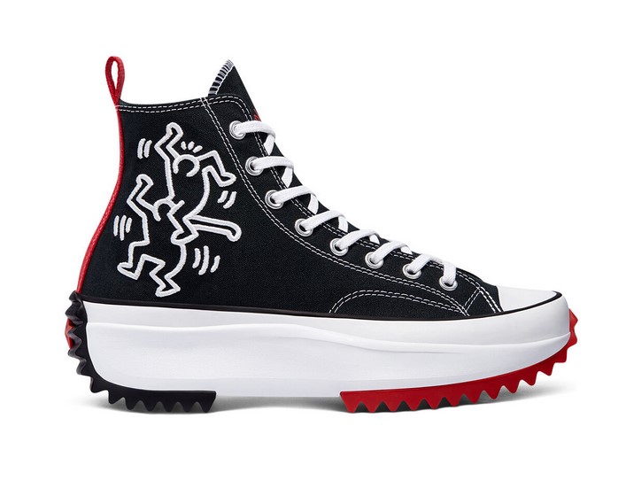 Converse Run Star Hike Converse x Keith Haring montante Noir/Blanc ...