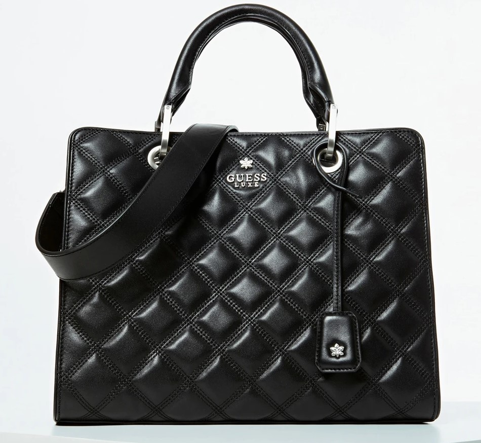 SAC À MAIN KIKI CUIR VÉRITABLE LUXE Guess Noir