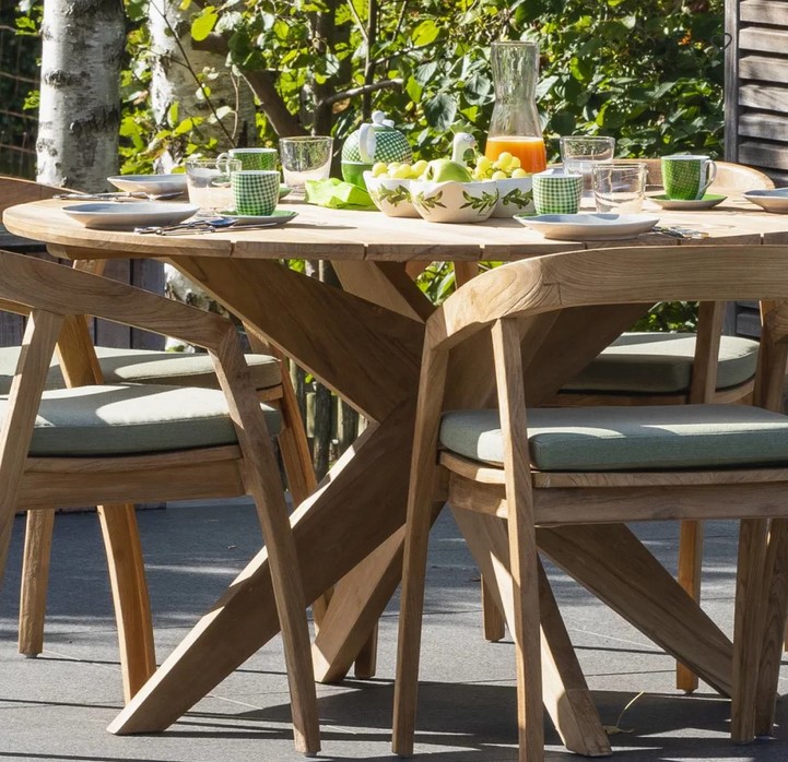 Table ronde en teck massif SAKAI gamme KASAI - Maisons du Monde