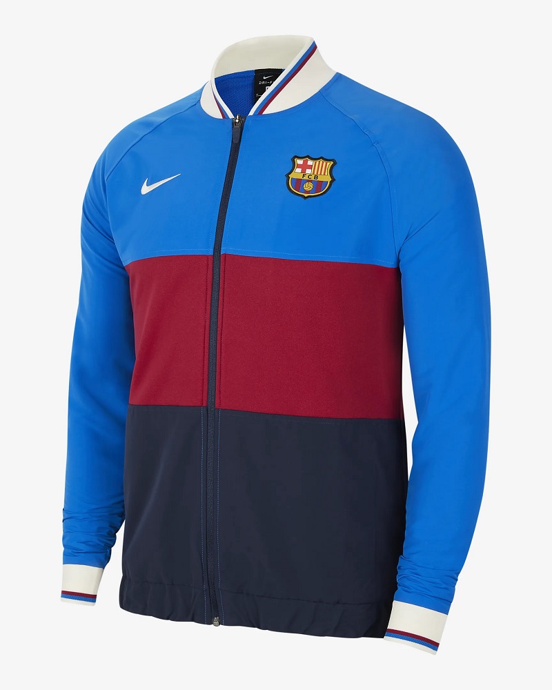 Nike Sportswear FC Barcelona Veste de survêtement de football Jaillir/Obsidienne/Rouge noble/Ivoire Pâle