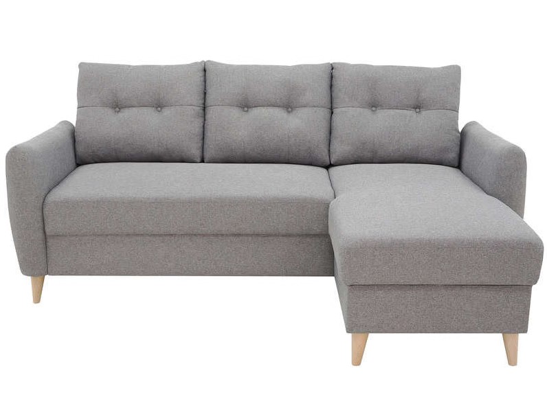 Canapé d'angle fixe 4 places MERCURY gris