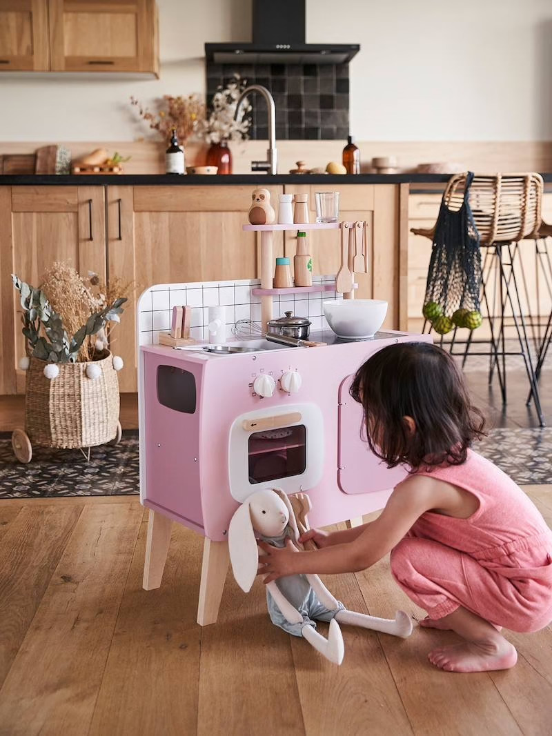 Cuisinette design en bois FSC® rose