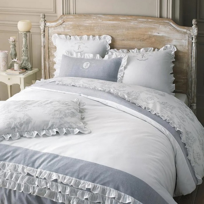 Parure de lit RAPHAEL 240 x 260 cm en coton blanche - Maisons du Monde