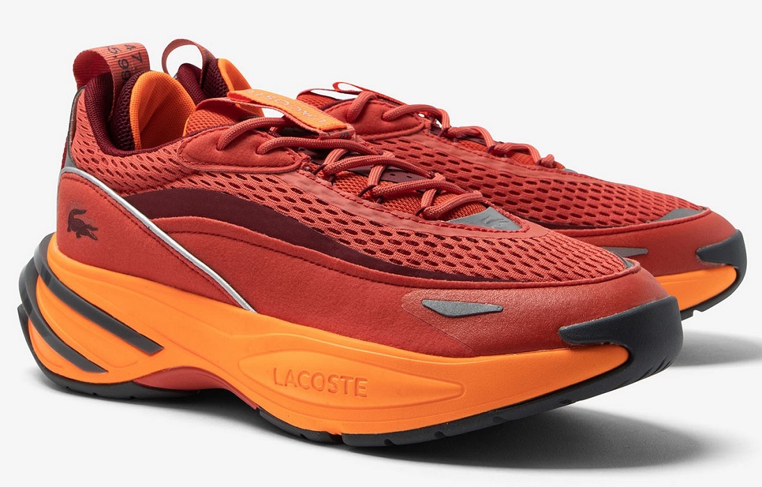 Sneakers ODYSSA Lacoste en textile Red/Orange pour Homme