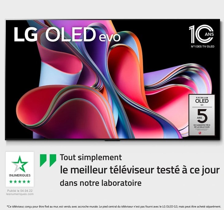 TV OLED Evo LG OLED55G3 139 cm 4K Smart TV 2023
