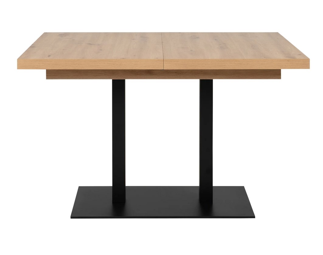 Table Extensible à allonge QUADRATO imitation chêne/noir - BUT